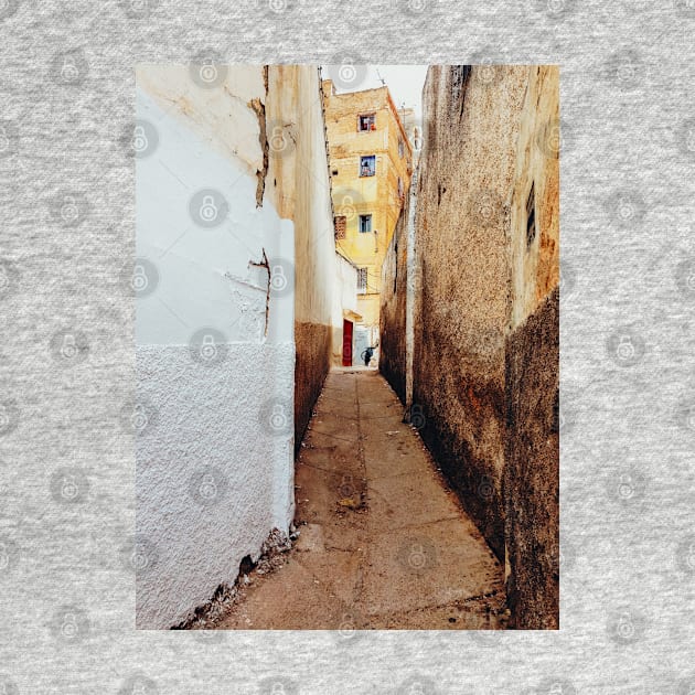 Alley in Residential Neighbourhood in Morocco by visualspectrum